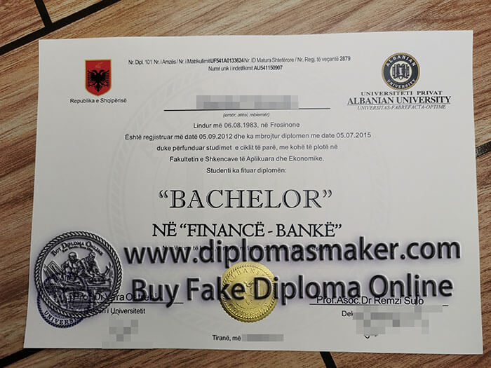 purchase fake Albanian University degree