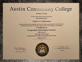purchase fake Austin Community College certificate