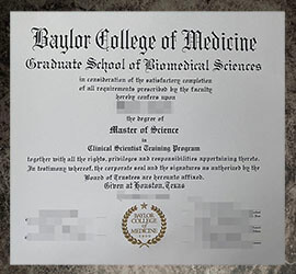 purchase fake Baylor College of Medicine degree