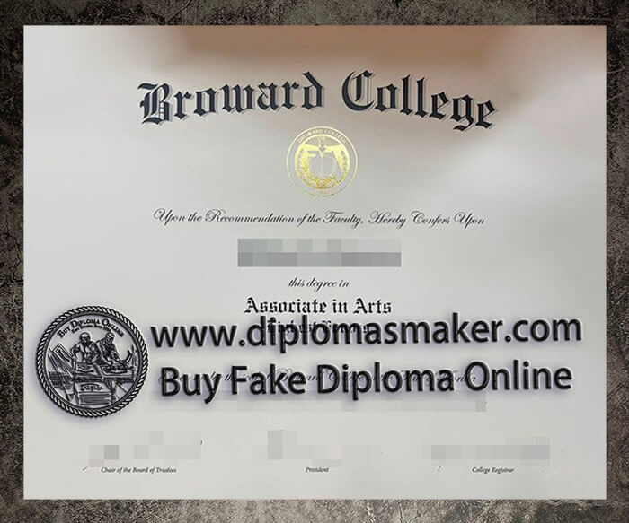purchase fake Broward College diploma