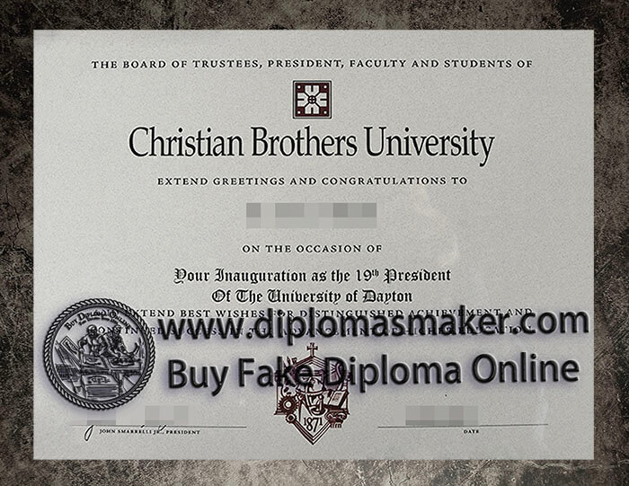 purchase fake Christian Brothers University certificate