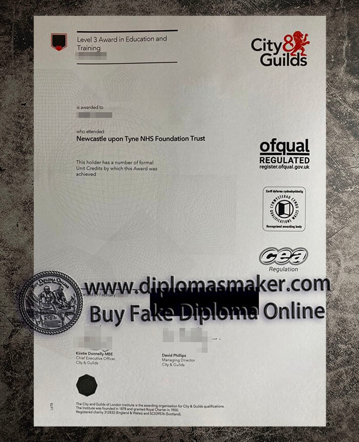 purchase fake City & Guilds Level 3 Award in Education and Training certificate