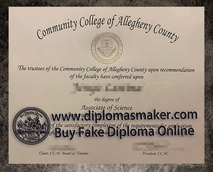 purchase fake Community College of Allegheny County diploma
