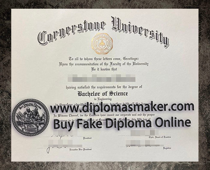 purchase fake Cornerstone University diploma