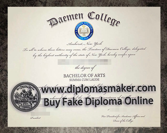 purchase fake Daemen College diploma