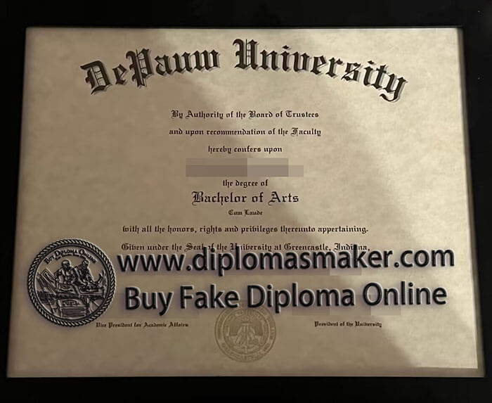 purchase fake Depauw University diploma