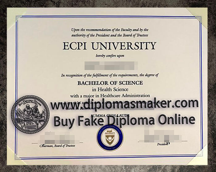 purchase fake ECPI University diploma