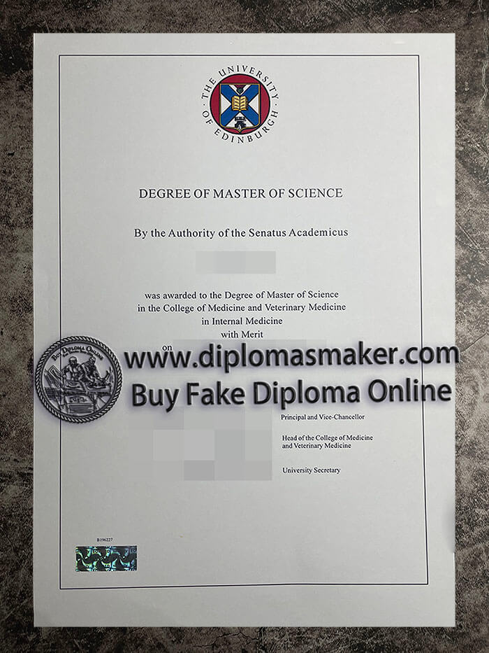 purchase fake Edinburgh University diploma