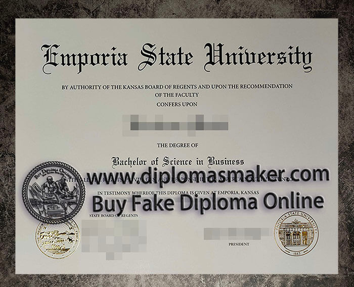 purchase fake Emporia State University diploma