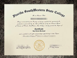 purchase fake Florida Southwestern State College certificate