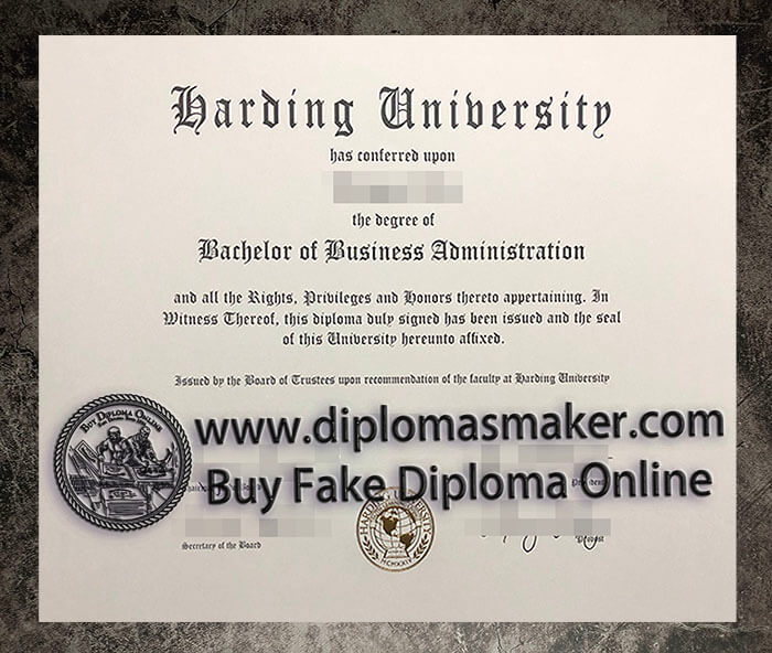 purchase fake Harding University diploma
