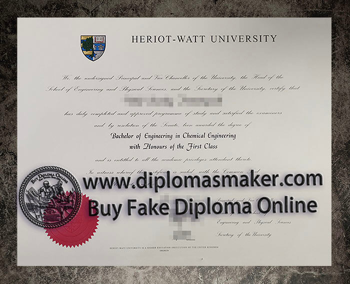 purchase fake Heriot-watt University diploma