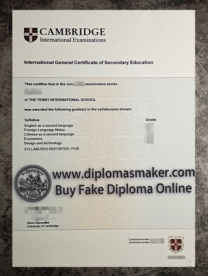 purchase fake International General Certificate of Secondary Education