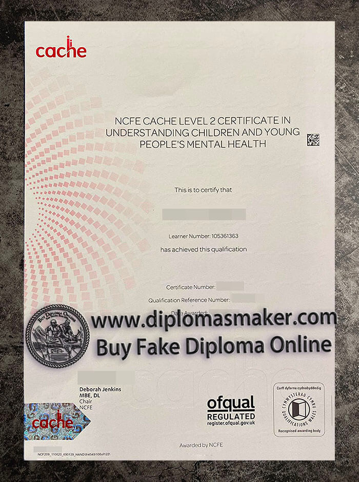 purchase fake NCFE Cache Level 2 Certificate