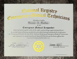 purchase fake National Registry Emergency Medical Technicians certificate