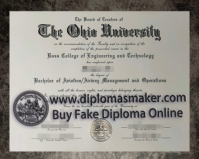 purchase fake Ohio University diploma
