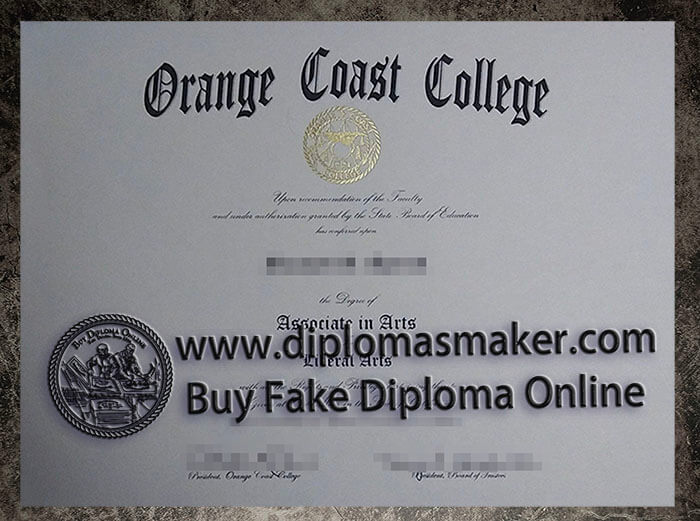 purchase fake Orange Coast College diploma
