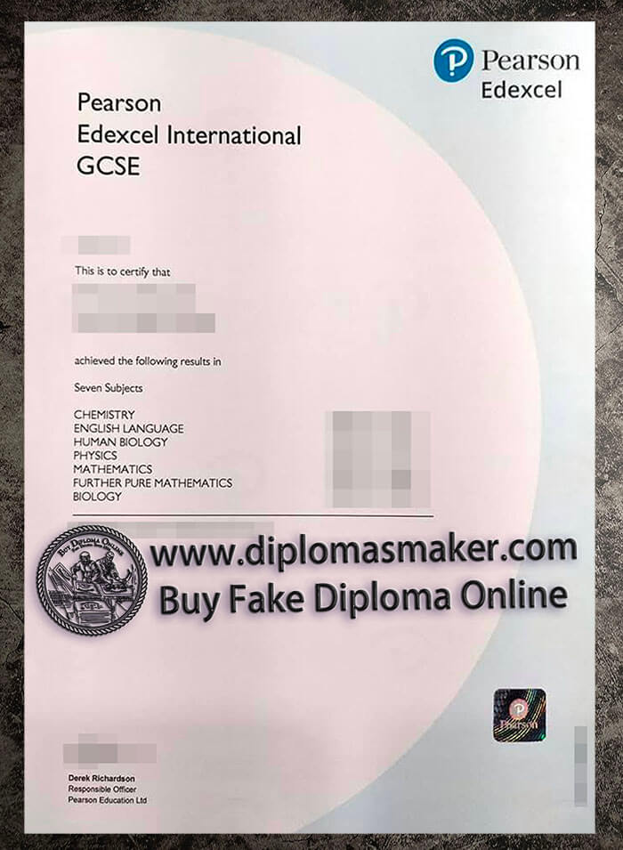 purchase fake Pearson Edexcel International GCSE Transcript