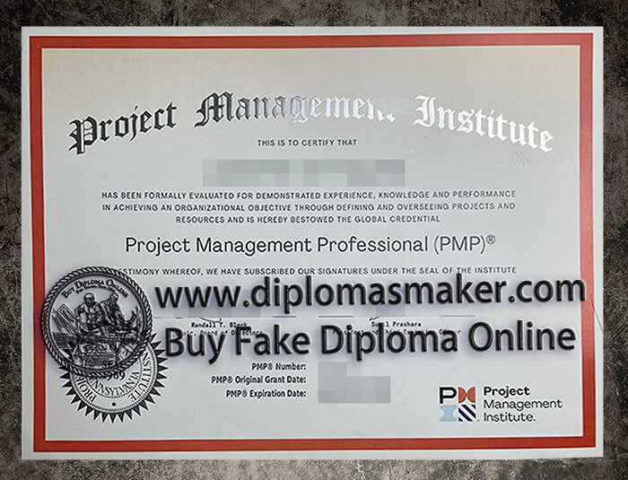 purchase fake Project Management Institute certificate
