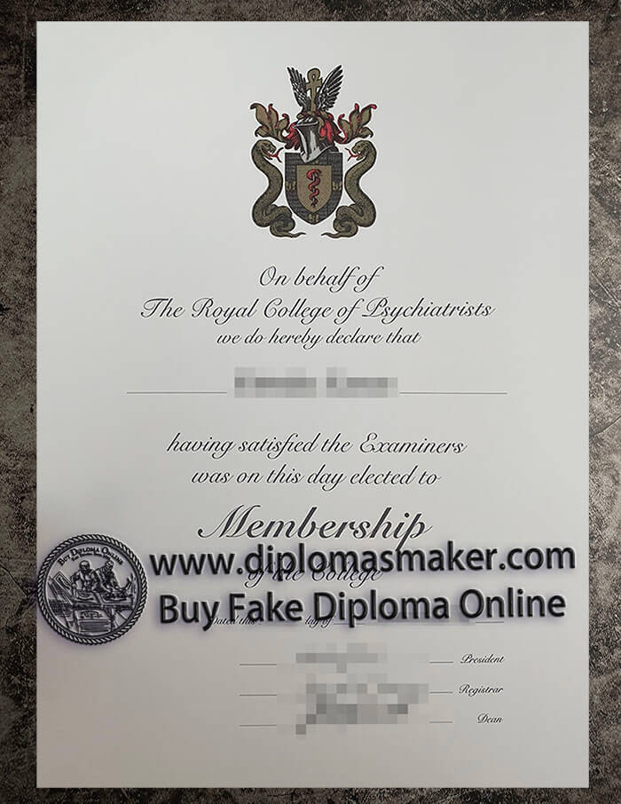 purchase fake Royal College of Psychiatry certificate