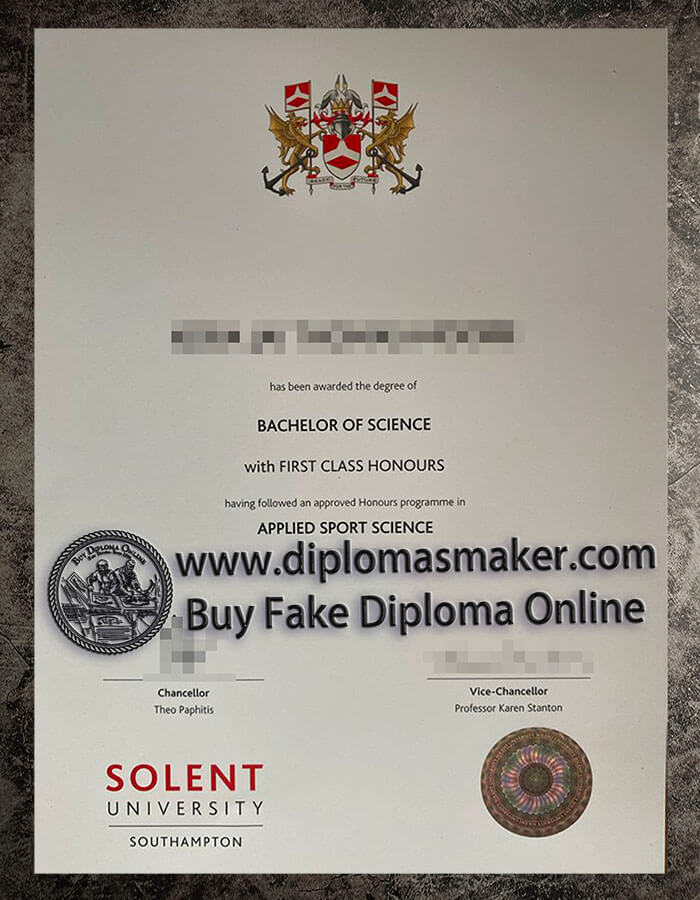 purchase fake Solent University diploma