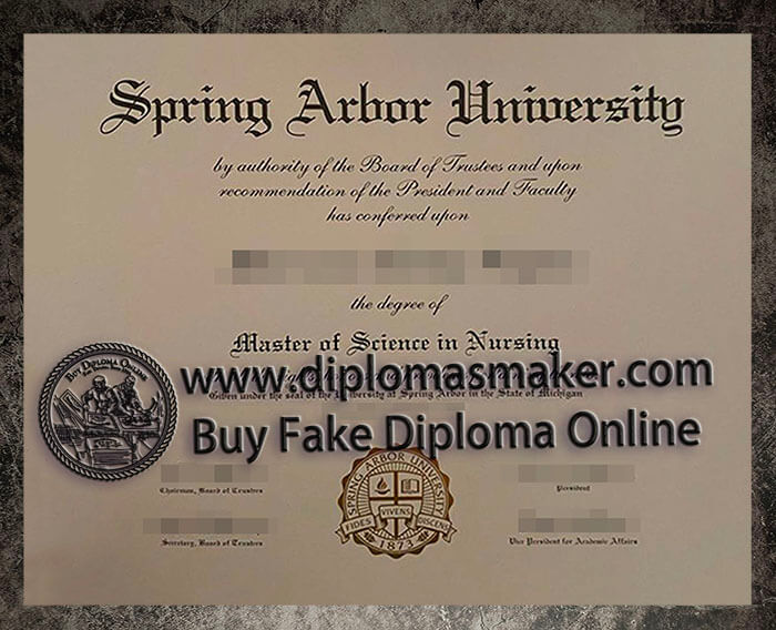 purchase fake Spring Arbor University diploma