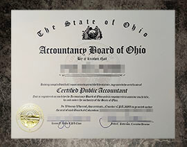 purchase fake State of Ohio CPA Certificate