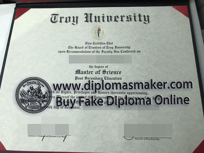 purchase fake Troy University diploma
