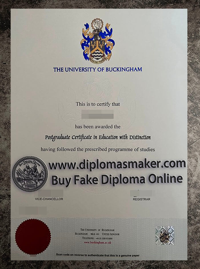 purchase fake University of Buckingham certificate