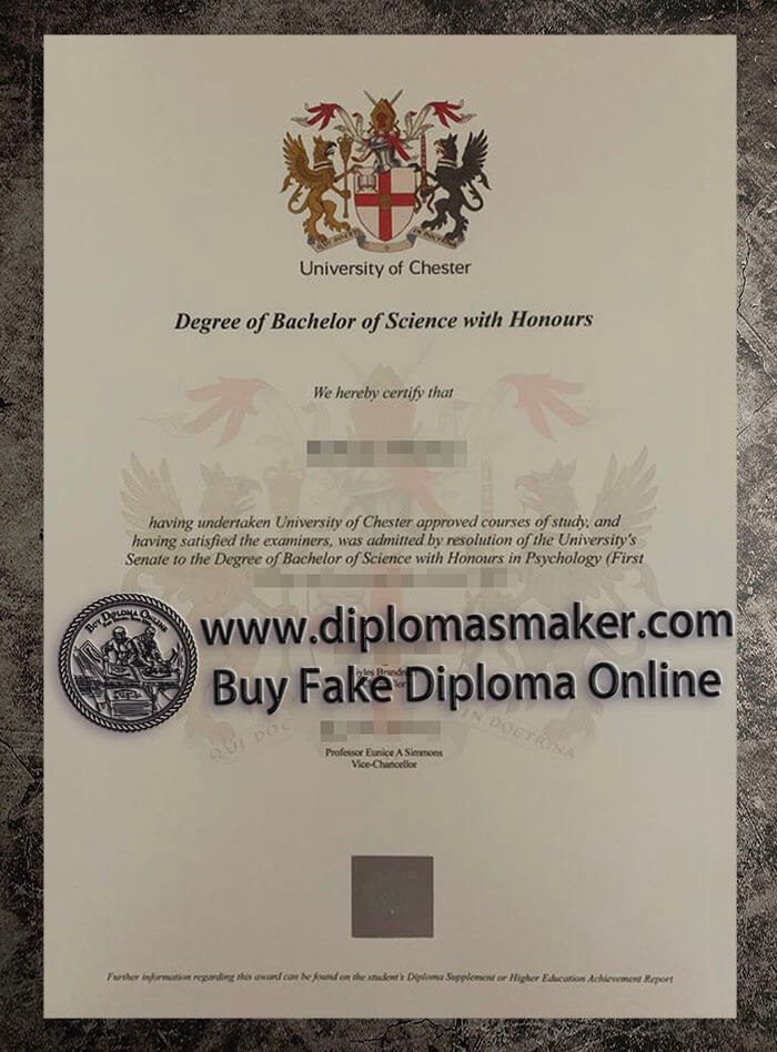 purchase fake University of Chester diploma