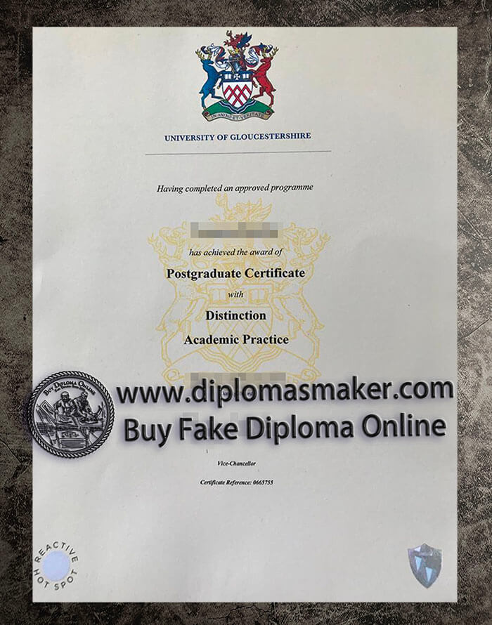 purchase fake University of Gloucestershire certificate