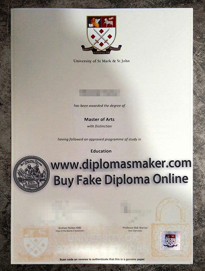 purchase fake University of St mark & St John diploma
