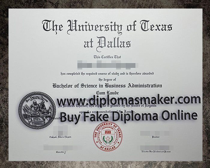 purchase fake University of Texas At Dallas diploma