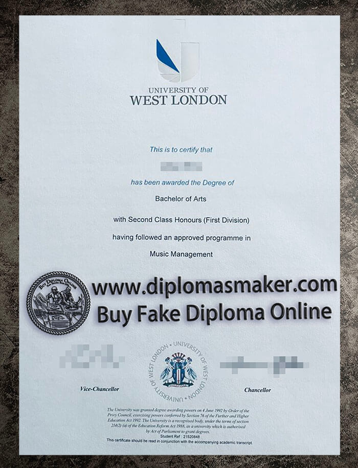purchase fake University of West London diploma
