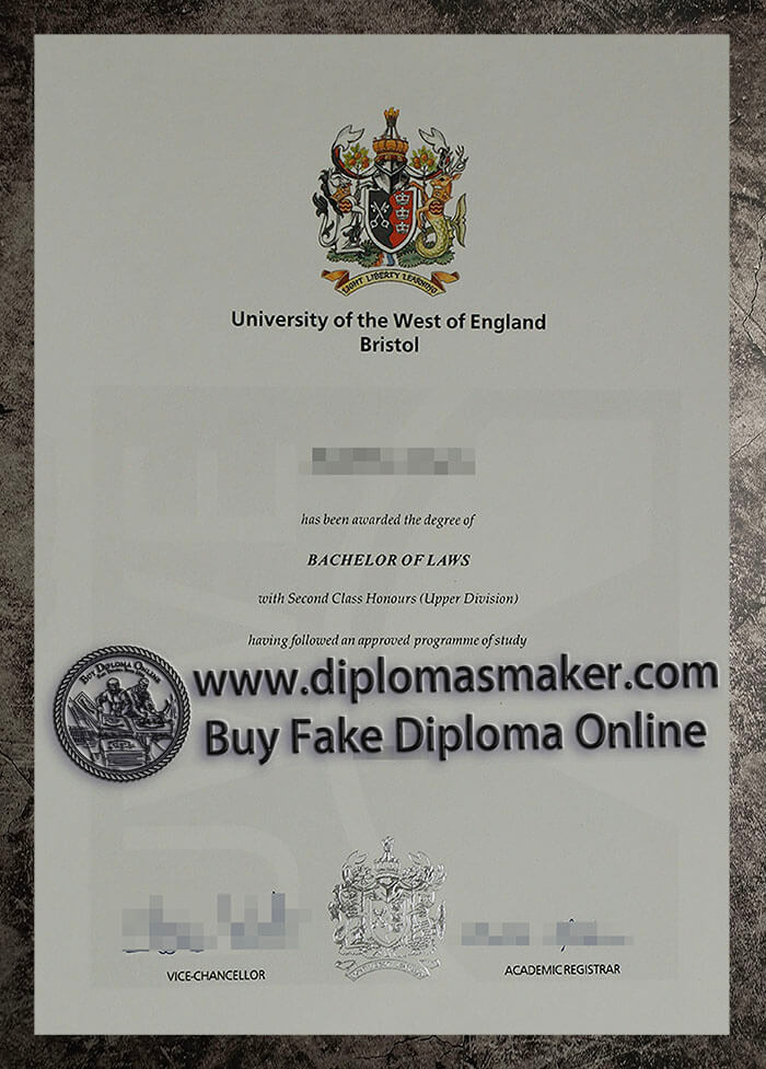 purchase fake University of the West England Bristol diploma