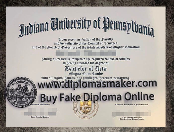 purchase fake indiana University of Pennsylvania diploma
