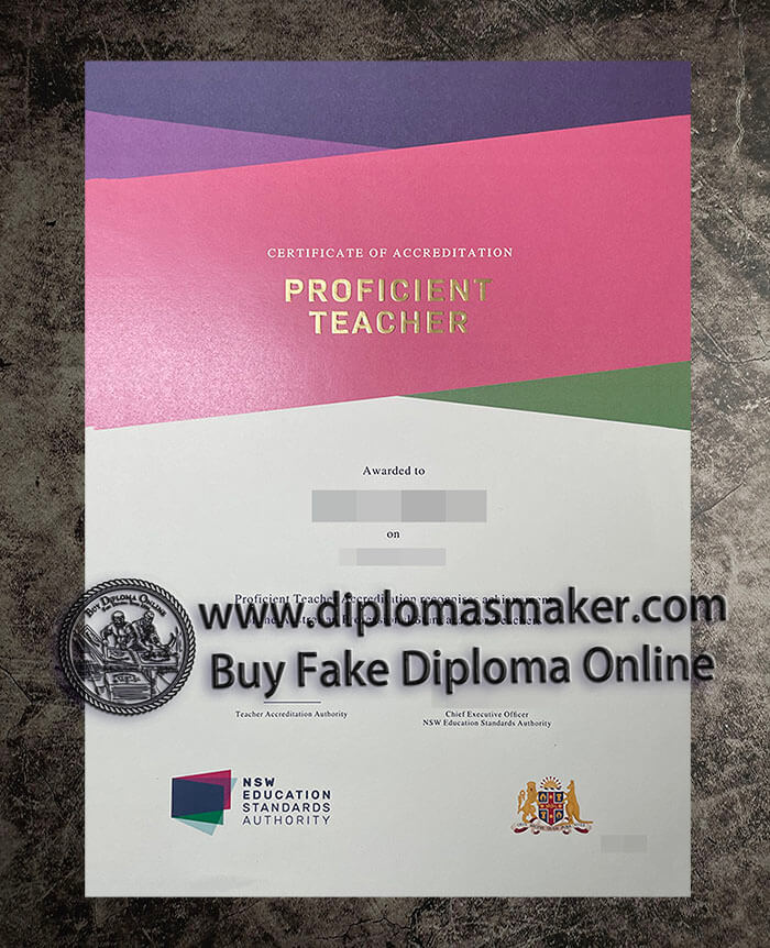 purchase fake prominent teacher certificate