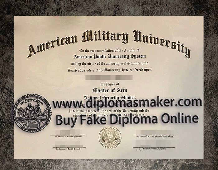 purchase fake American Military University diploma