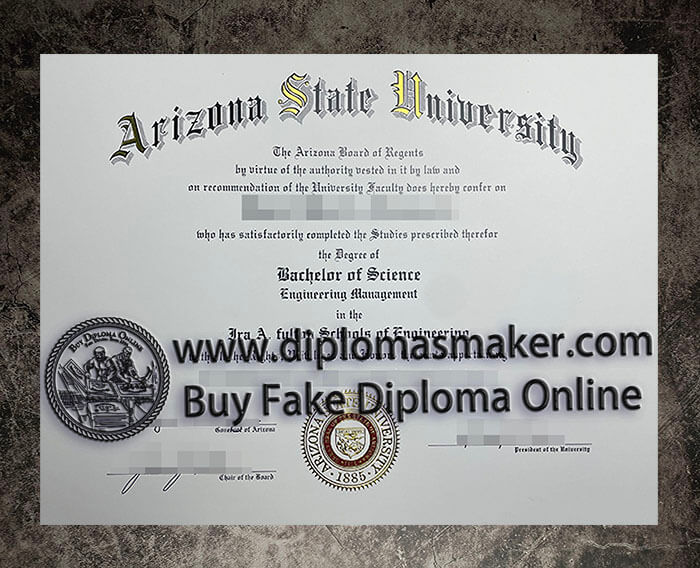 purchase fake Arizona State University diploma