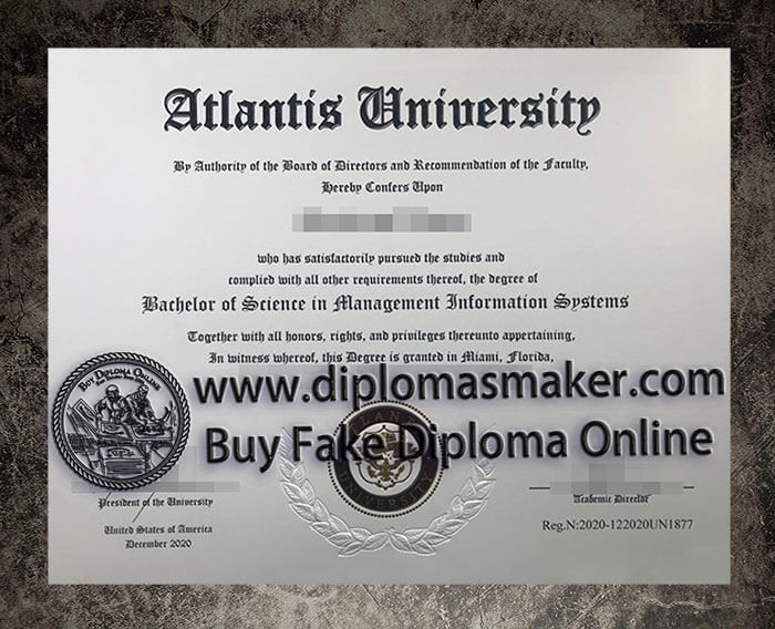 purchase fake Atlantis University diploma