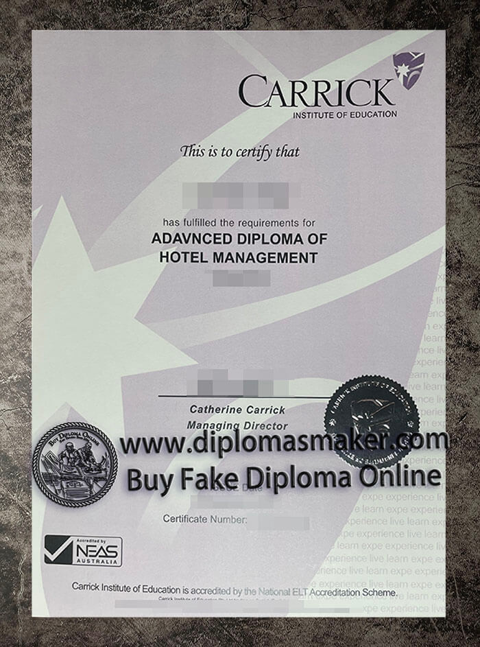 purchase fake Carrick Institute Education degree