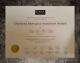 purchase fake Chartered Alternative Investment Analyst certificate