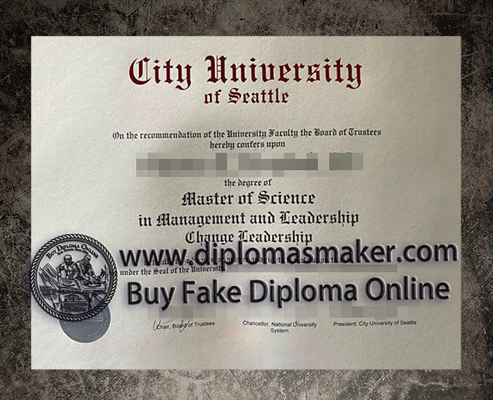 purchase fake City University of Seattle diploma