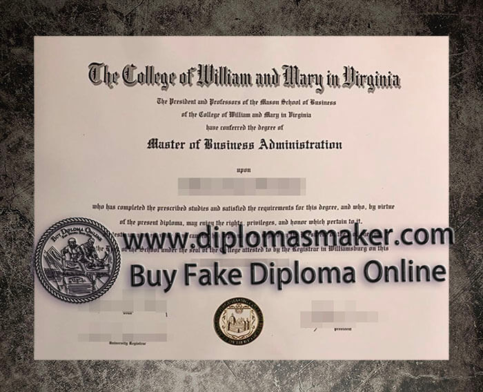 purchase fake College of William and Mary in Virginia diploma