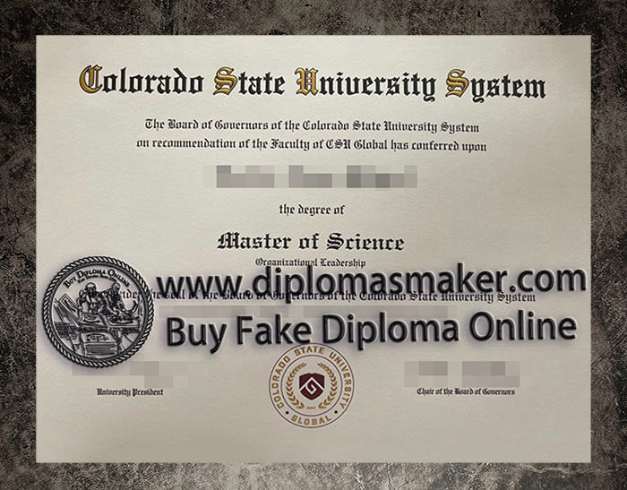 purchase fake Colorado State University System diploma