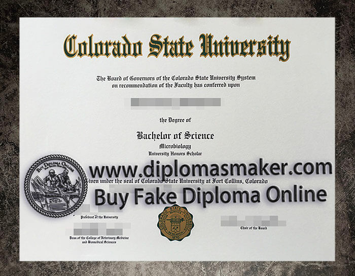purchase fake Colorado State University diploma