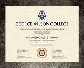 purchase fake George Wilson College diploma