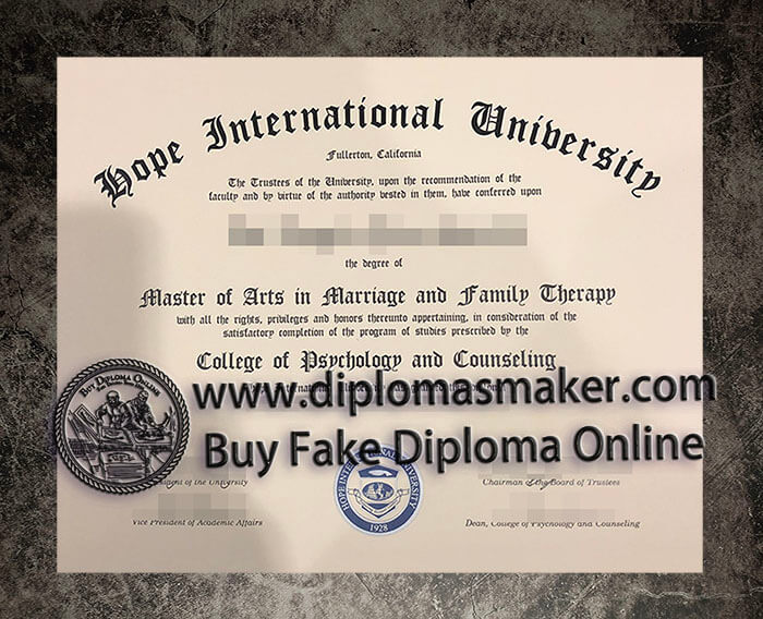 purchase fake Hope International University diploma