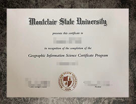 purchase fake Montclair State University certificate