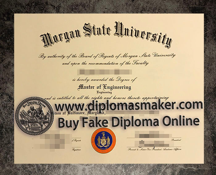 purchase fake Morgan State University diploma